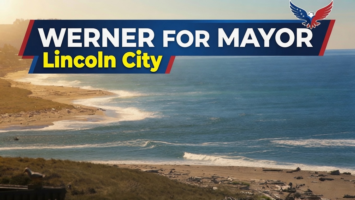 Justin Werner listening to residents in Lincoln City